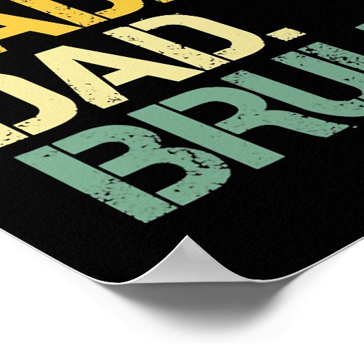 ヴィンテージレトロファーザーズデイコーディートダダダディパパ ポスター (角)