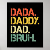 ヴィンテージレトロファーザーズデイコーディートダダダディパパ ポスター (正面)