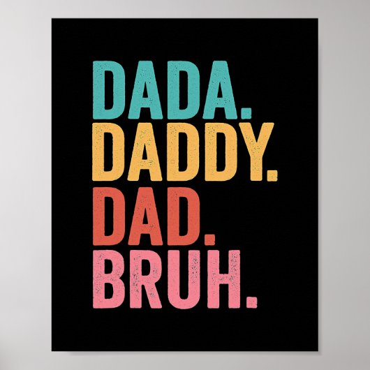 ヴィンテージレトロファーザーズデイコーディートダダダディパパ ポスター (正面)