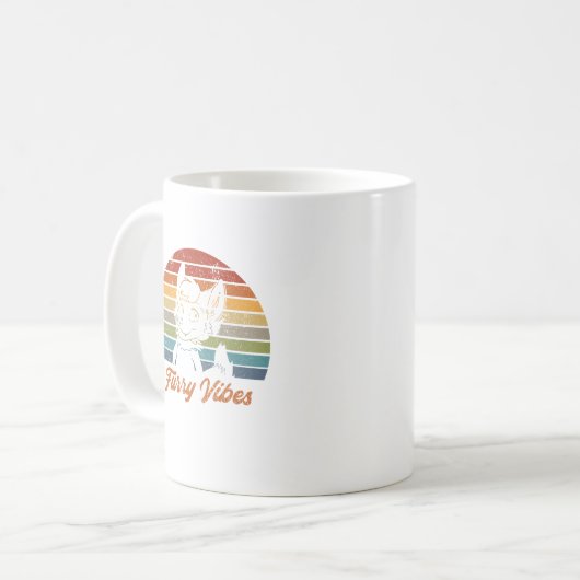 ヴィンテージレトロフューリーフィベスファンドムフューチャーギフト コーヒーマグカップ (正面左)