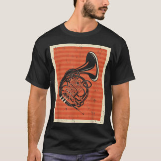 ヴィンテージレトロフランスのホルンミュージックラバーホルニスト4 Tシャツ