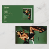 ヴィンテージレトロフランスのメイドピンナップ 名刺 (正面/裏面)