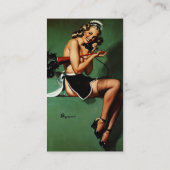 ヴィンテージレトロフランスのメイドピンナップ 名刺 (裏面)