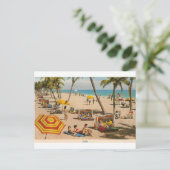 ヴィンテージレトロフロリダビーチ旅行 ポストカード (スタンド正面)