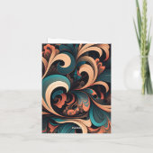 ヴィンテージレトロフローラありがとう ノートカード (裏面)