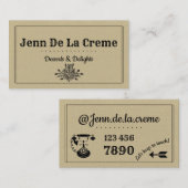 ヴィンテージレトロフローラアザミ 名刺 (正面/裏面)