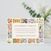 ヴィンテージレトロフローラサイト | RSVP QRコード エンクロージャーカード (スタンド正面)