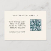 ヴィンテージレトロフローラサイト | RSVP QRコード エンクロージャーカード (裏面)