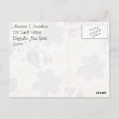 ヴィンテージレトロフローラペイズリーのパーソナライズありがとう ポストカード (裏面)