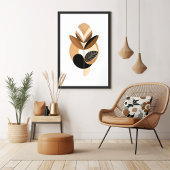 ヴィンテージレトロフローラミッドセンチュリーモダン ポスター