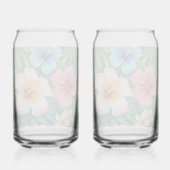 ヴィンテージレトロフローラルパターンデザイン ガラス缶 (裏面)