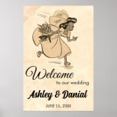 ヴィンテージレトロブおもしろいリックラシックドウェルカム結婚ズ ポスター (正面)