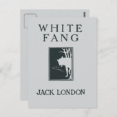 ヴィンテージレトロブックカバーホワイトファンジャックロンドン ポストカード (正面/裏面)