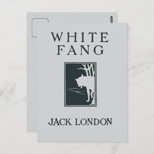 ヴィンテージレトロブックカバーホワイトファンジャックロンドン ポストカード (正面/裏面)