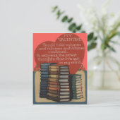 ヴィンテージレトロブックラバーズバレンタインカード シーズンポストカード (スタンド正面)