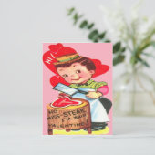 ヴィンテージレトロブッチャーバレンタインカード シーズンポストカード (スタンド正面)