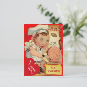 ヴィンテージレトロブッチャーバレンタインカード シーズンポストカード (スタンド正面)