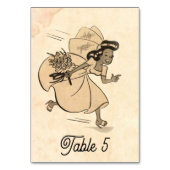 ヴィンテージレトロブライドオールド漫画素朴ブック結婚ズ テーブルナンバー (正面)