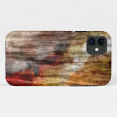 ヴィンテージレトロブラウンウッド抽象芸術 Case-Mate iPhoneケース (裏面(横))