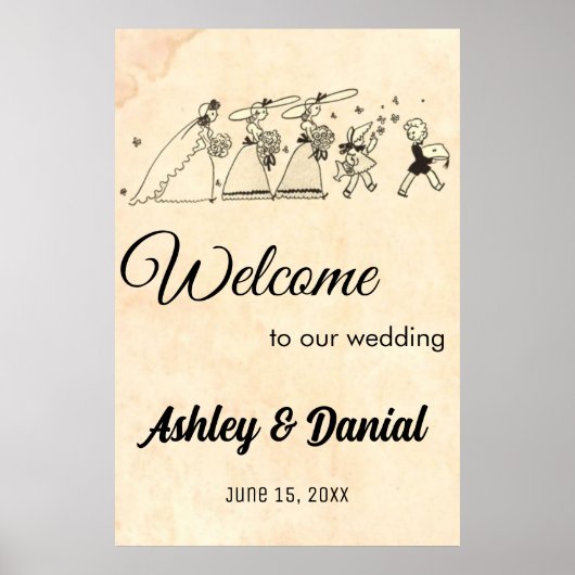 ヴィンテージレトロブリデスメイド50s素朴結婚s ポスター (正面)