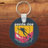 ヴィンテージレトロプエルトリコダイビングスクバカッコいいダイバー キーホルダー (正面)