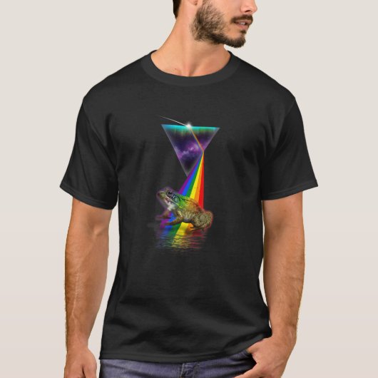 ヴィンテージレトロプリズムカエル Tシャツ (正面)