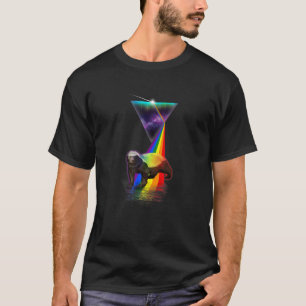 ヴィンテージレトロプリズムハニーバッジャー Tシャツ