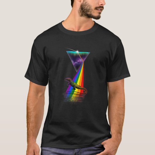 ヴィンテージレトロプリズムモニターリザード Tシャツ (正面)