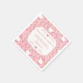 ヴィンテージレトロベビーガールスワンパターンベビーシャワー スタンダードカクテルナプキン (角)