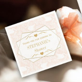 ヴィンテージレトロベビーガールスワンパターンベビーシャワー スタンダードカクテルナプキン