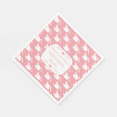 ヴィンテージレトロベビーガールスワンパターンベビーシャワー スタンダードランチョンナプキン (角)