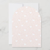 ヴィンテージレトロベビーガールスワンピンクベビーシャワー 招待状 (裏面)