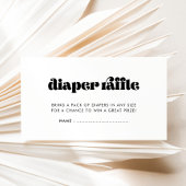 ヴィンテージレトロベビーシャワーおむつラッフルカード エンクロージャーカード