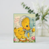 ヴィンテージレトロベビーヒックイースターグリーティング シーズンポストカード (スタンド正面)