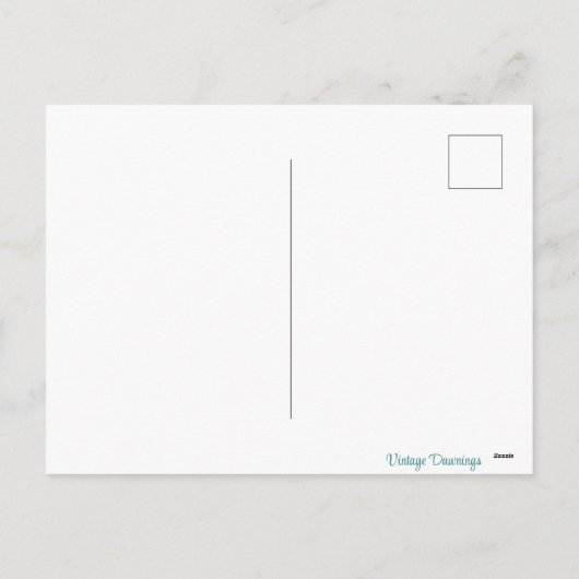 ヴィンテージレトロベビーヒックイースターグリーティング シーズンポストカード (裏面)