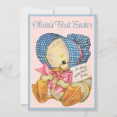ヴィンテージレトロベビー初のイースターキュートカスタム シーズンカード (正面)
