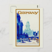 ヴィンテージレトロベルリンドイツ旅行広告 ポストカード (正面/裏面)