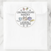 ヴィンテージレトロベーキングパン屋 ラウンドシール (バッグ)