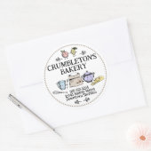 ヴィンテージレトロベーキングパン屋 ラウンドシール (封筒)