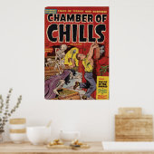 ヴィンテージレトロホラー漫画チェンバーNo7 ポスター (キッチン)