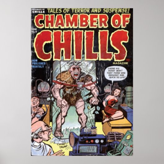 ヴィンテージレトロホラー漫画チェンバーNo9 ポスター (正面)