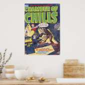 ヴィンテージレトロホラー漫画室No5 ポスター (キッチン)