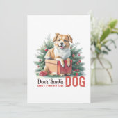 ヴィンテージレトロホリークリスマスドッグペットかわいい子犬 シーズンカード (スタンド正面)