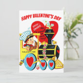 ヴィンテージレトロボーイオントレインカスタムバレンタインデー シーズンカード (スタンド正面)
