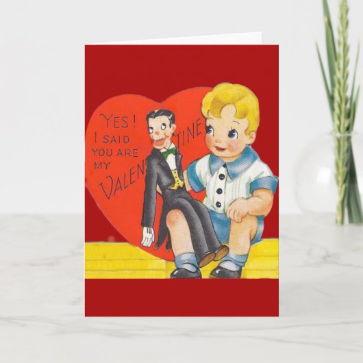 ヴィンテージレトロボーイ&ヴェントリオクリストダミーバレンタイン シーズンカード (正面)