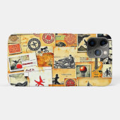 ヴィンテージレトロポストカードミックス Case-Mate iPhoneケース (裏面(横))