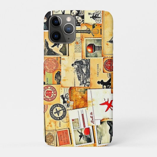 ヴィンテージレトロポストカードミックス Case-Mate iPhoneケース (裏)