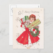 ヴィンテージレトロポストカード シーズンポストカード (正面/裏面)