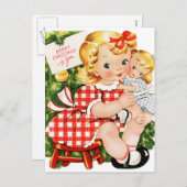 ヴィンテージレトロポストカード シーズンポストカード (正面/裏面)