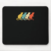 ヴィンテージレトロポップ・アートのアートラットローデントギフトアイディア マウスパッド (正面)